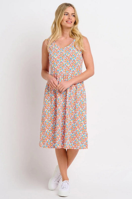 Brakeburn Whimsical Floral Sleeveless Dress