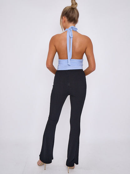 Slinky Halter Neck Crop Top