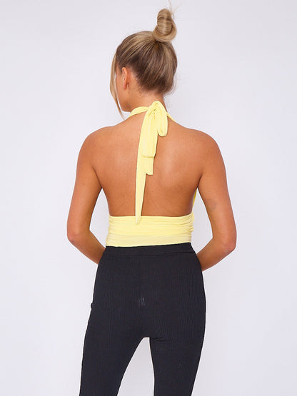 Slinky Halter Neck Crop Top